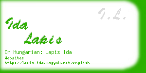 ida lapis business card